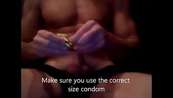 how to put on a condom uncircumcised demonstration